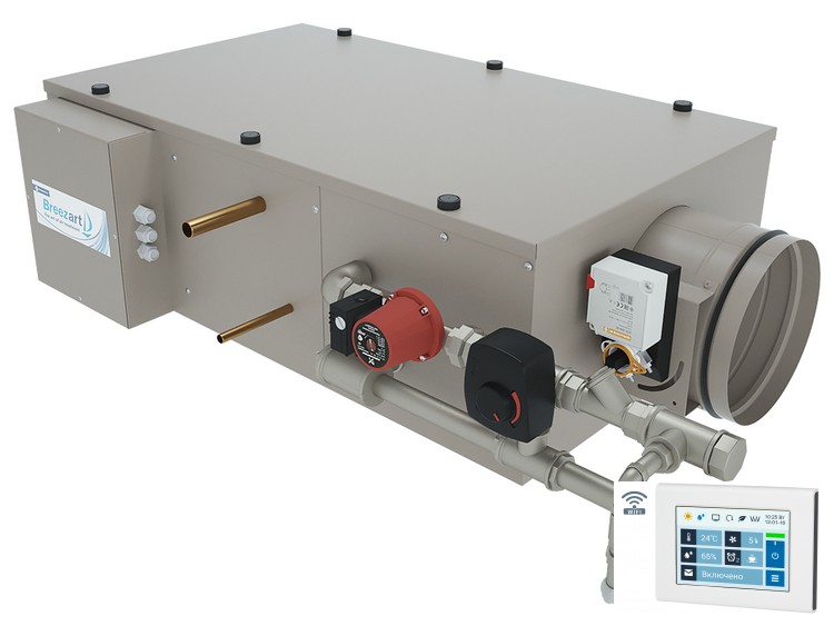 Breezart 1000 Aqua F – приточная вентиляционная установка с фреоновым охладителем для вентиляции частного дома или квартиры