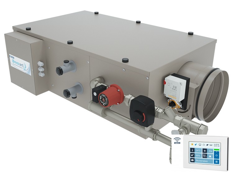 Breezart 1000 Aqua W – вентустановка для приточной системы вентиляции с охлаждением воздуха