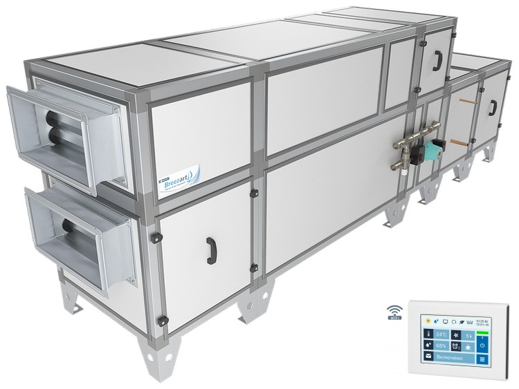 Breezart 2000 Aqua RP F – приточно-вытяжная установка с охлаждением и рекуперацией тепла