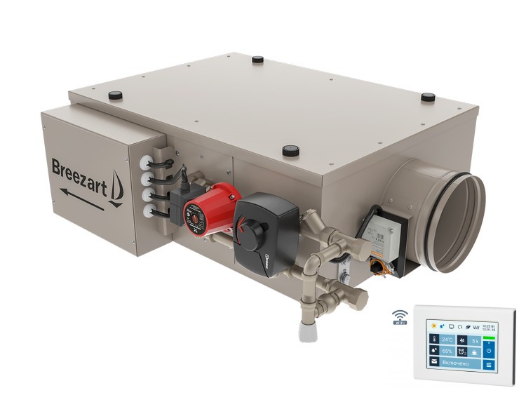 Breezart 600 Aqua AC – приточная установка с водяным нагревателем для вентиляции квартир